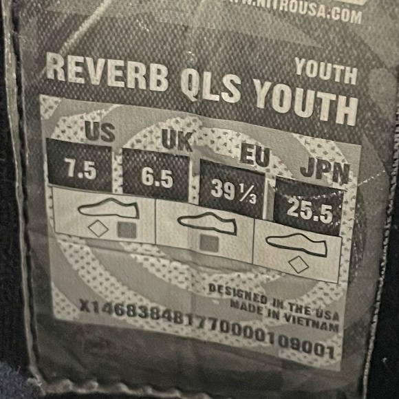 Nitro Reverb Youth Snowboarding Boots Size 7.5 - Picture 6 of 6